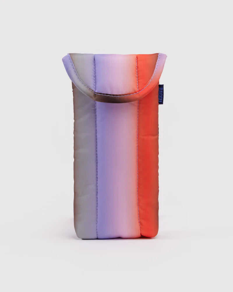 Puffy Glasses Sleeve - Gradient Stripe Poppy & Lilac | Baggu
