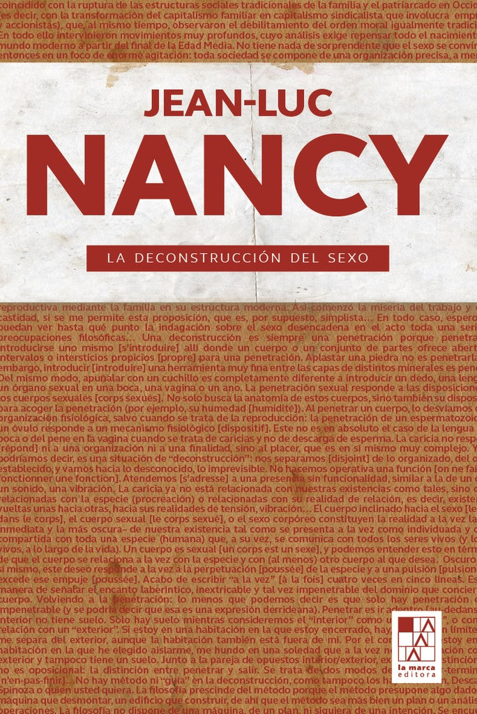 Deconstruccion del Sexo, El | Jean-Luc Nancy