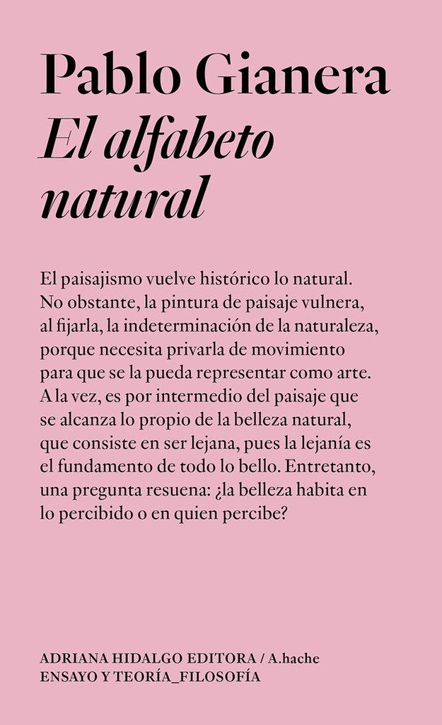EL ALFABETO NATURAL | Pablo Gianera