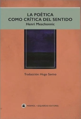 Poetica Como Critica del Sentido, La | HENRI MESCHONNIC